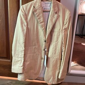 Maison Martin Margiela Tan Pinstripe Blazer